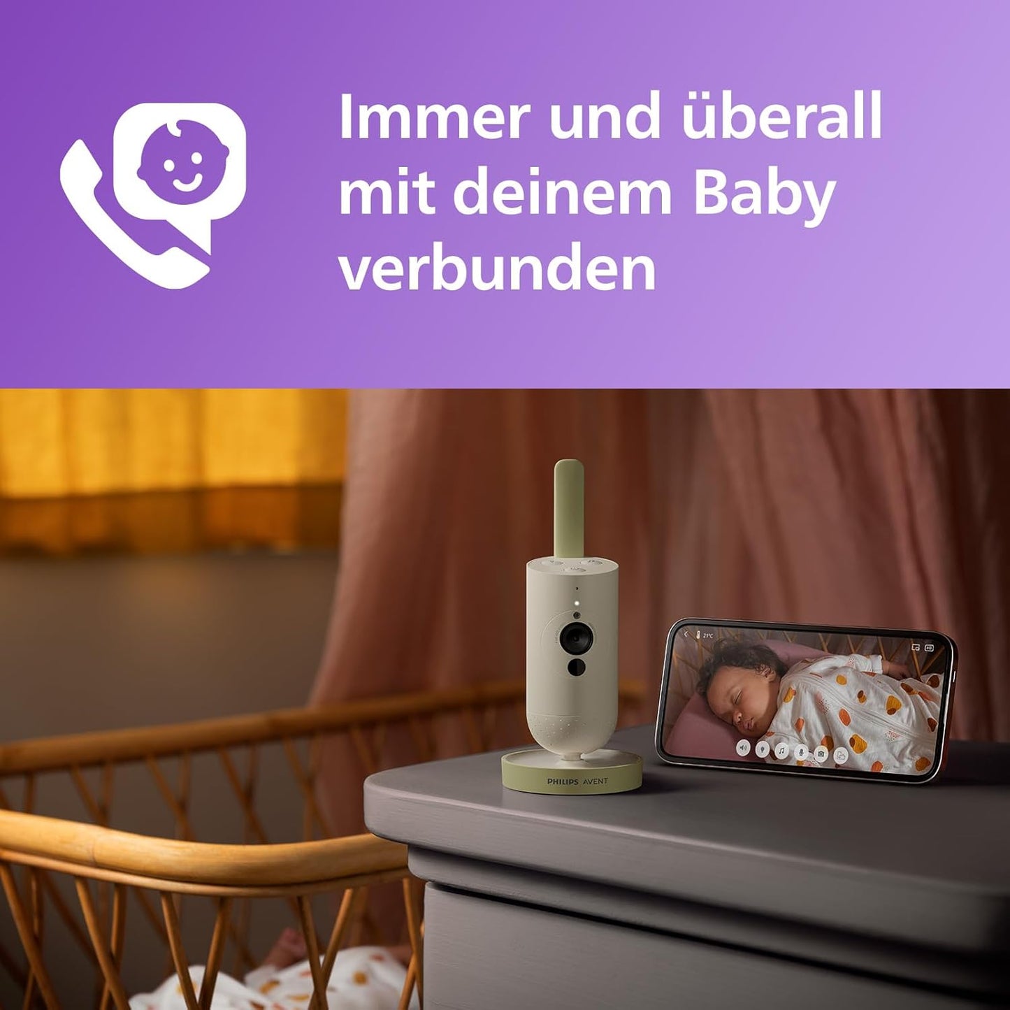 Philips AVENT Baby Monitor Connected Babykamera SCD643/26