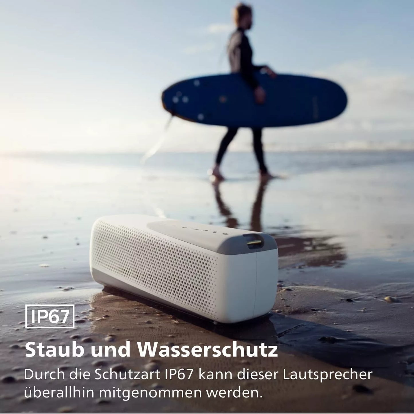Philips TAS4807WT Tragbare Bluetooth-Lautsprecher IP67