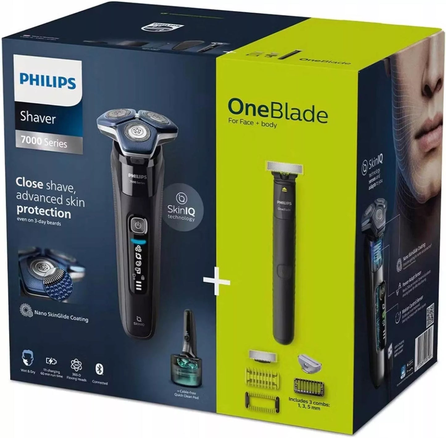 Philips S7886/78 Nass & Trockenrasierer + Philips OneBlade