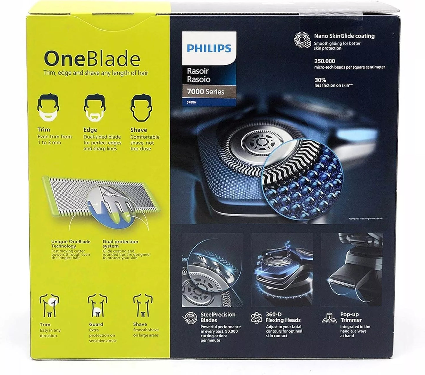 Philips S7886/78 Nass & Trockenrasierer + Philips OneBlade