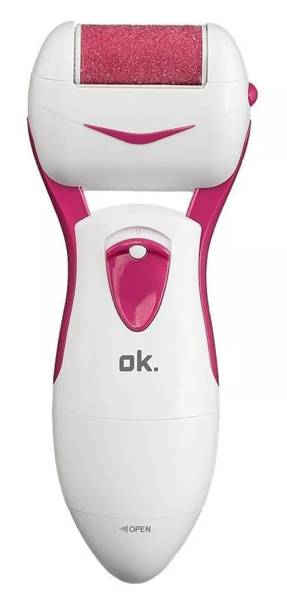OK. OCL 1241 Hornhautentferner Weiß/Pink inkl. 4 Aufsätze