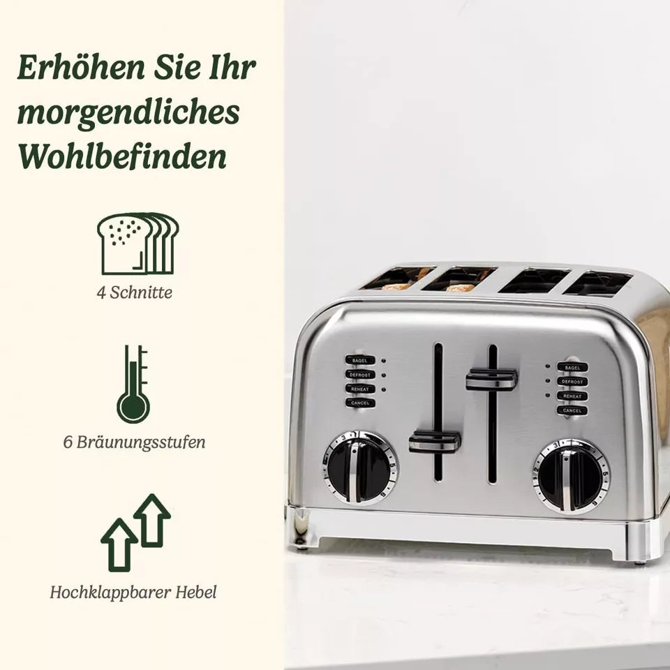 Cuisinart CPT180SE 4-Scheiben-Toaster 1800W Edelstahl